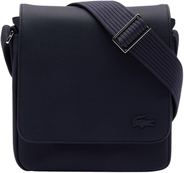 Lacoste Men's Classic Flap Close Crossbody Bag - Blue