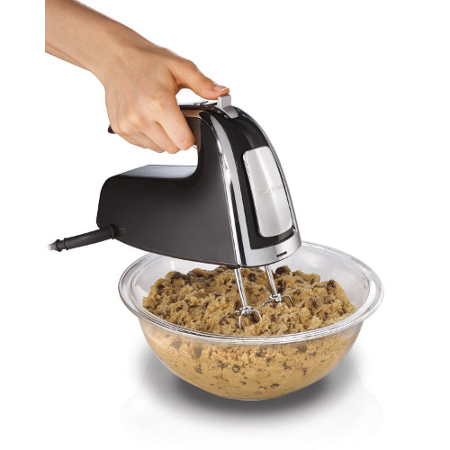 Hamilton Beach 6-Speed Hand Mixer with Pulse and Snap-On Case - Black - Curacao