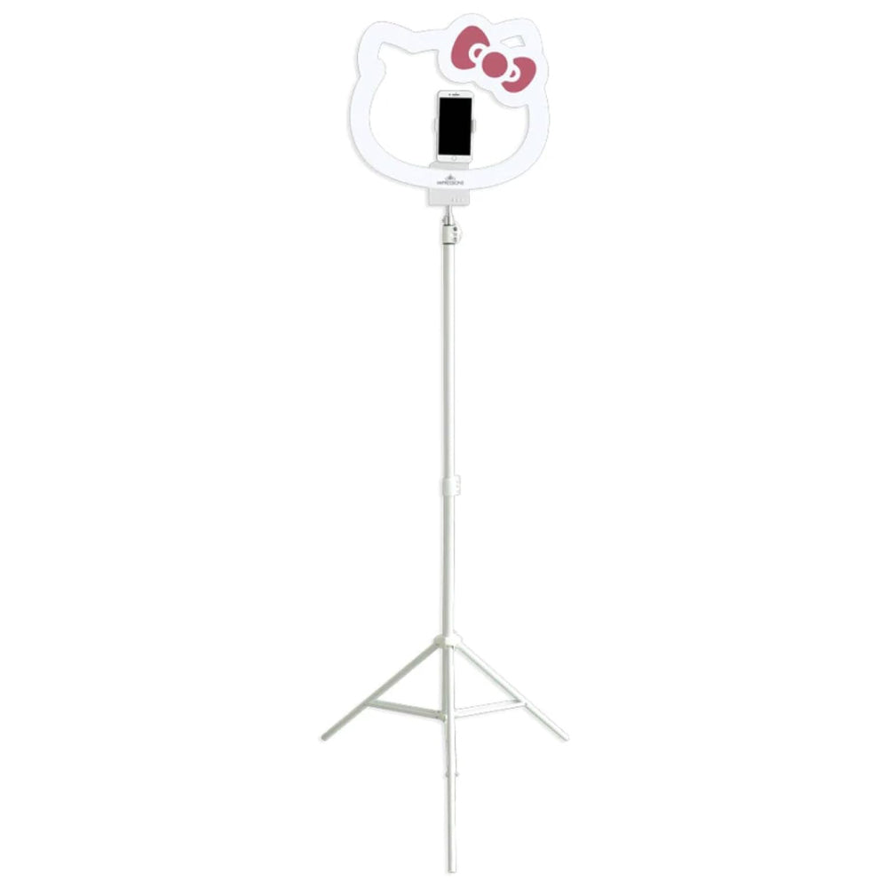 Impressions Vanity X Hello Kitty 18" RGB Ring Light with Tripod Stand - White/Red