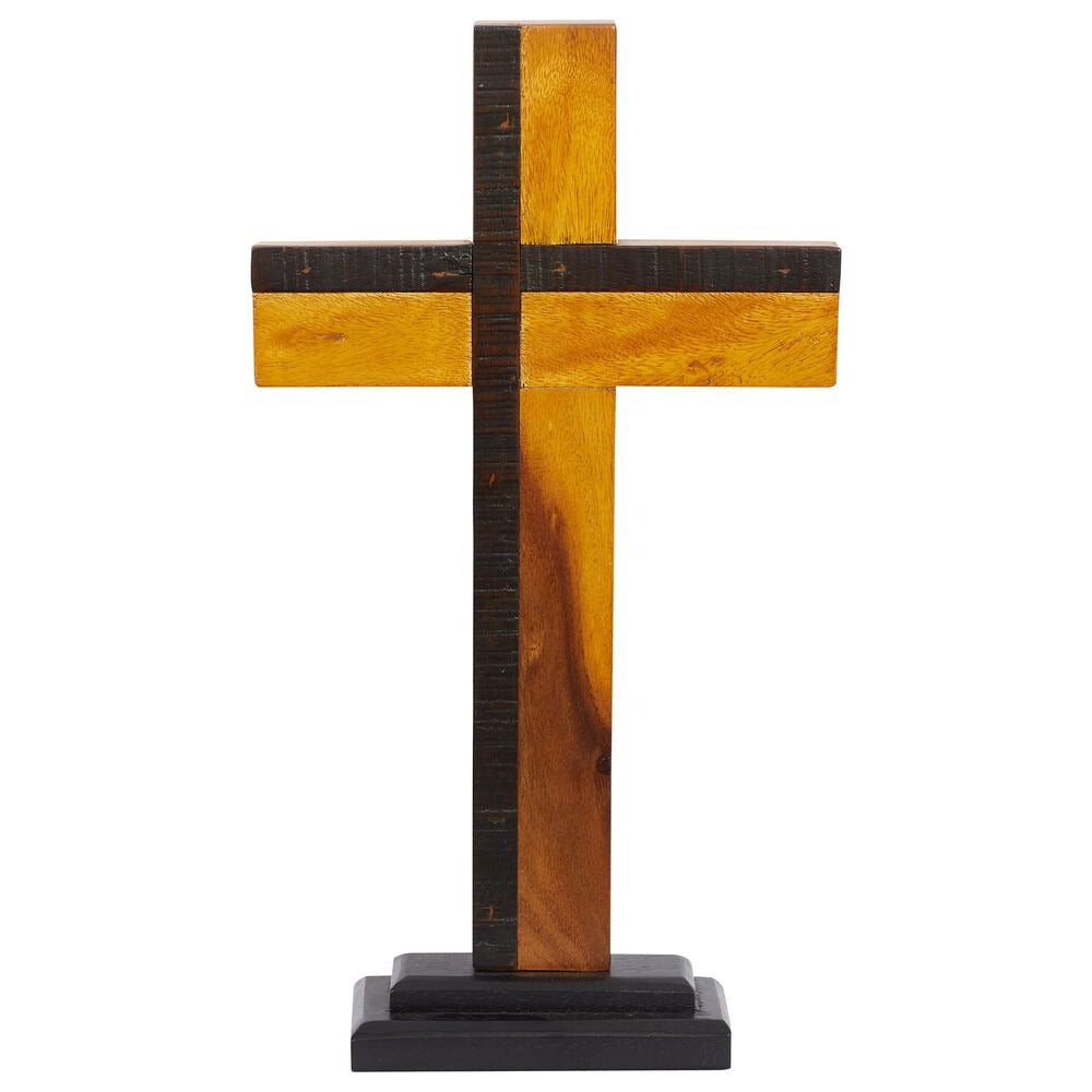 Teak Wall Cross Decor