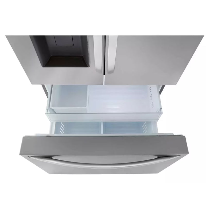 LG LRFXC2606S 26 cu. ft. Counter-Depth MAX French Door Smart Refrigerator with Dual Ice Makers - Stainless Steel