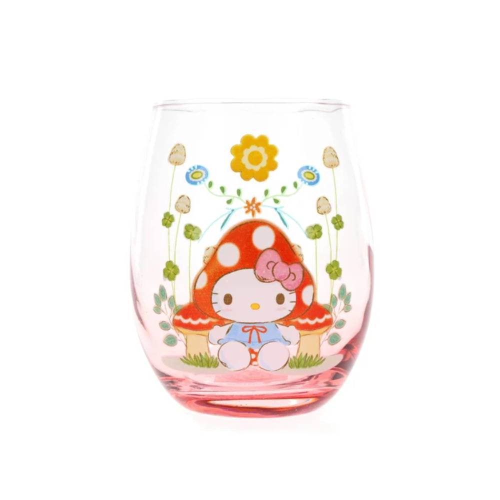 Sanrio Hello Kitty 20 oz Mushroom Art Stemless Wine Glass - Multicolor
