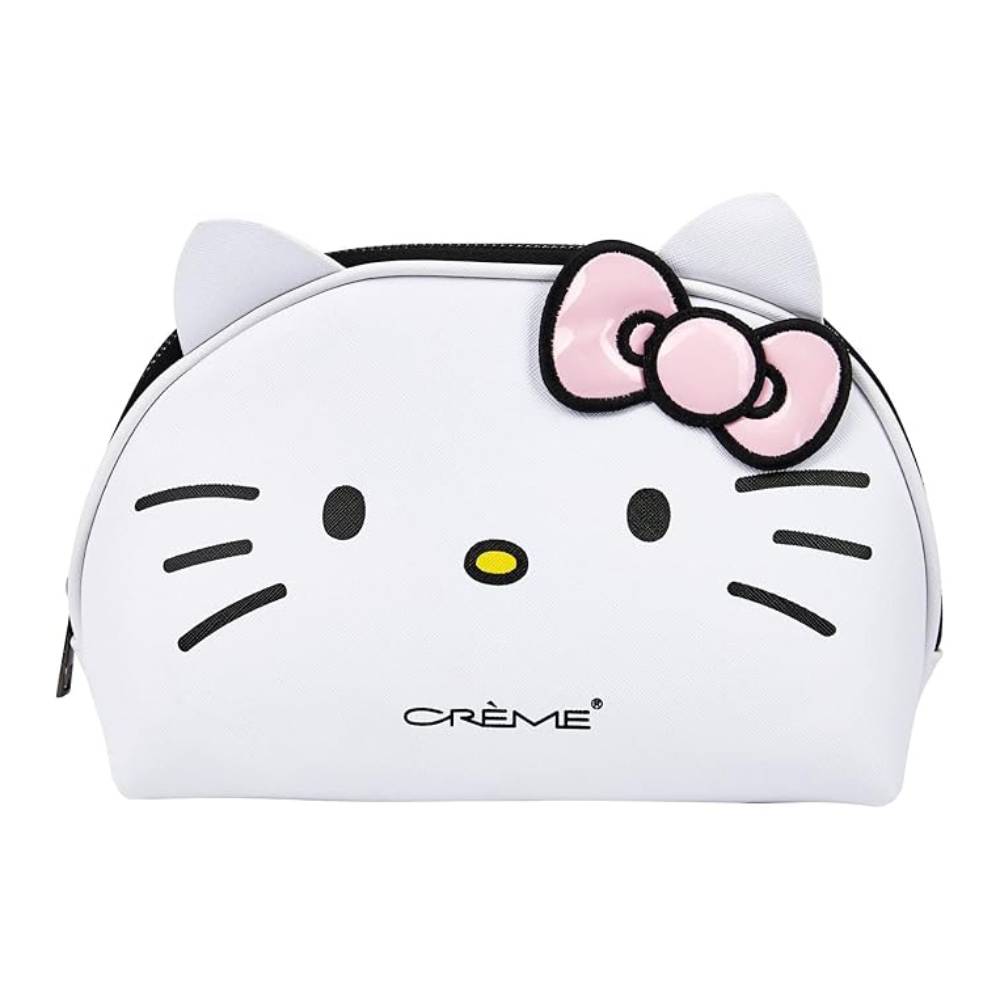 The Crème Shop Hello Kitty Dome Makeup Travel Pouch - White/Blush Pink
