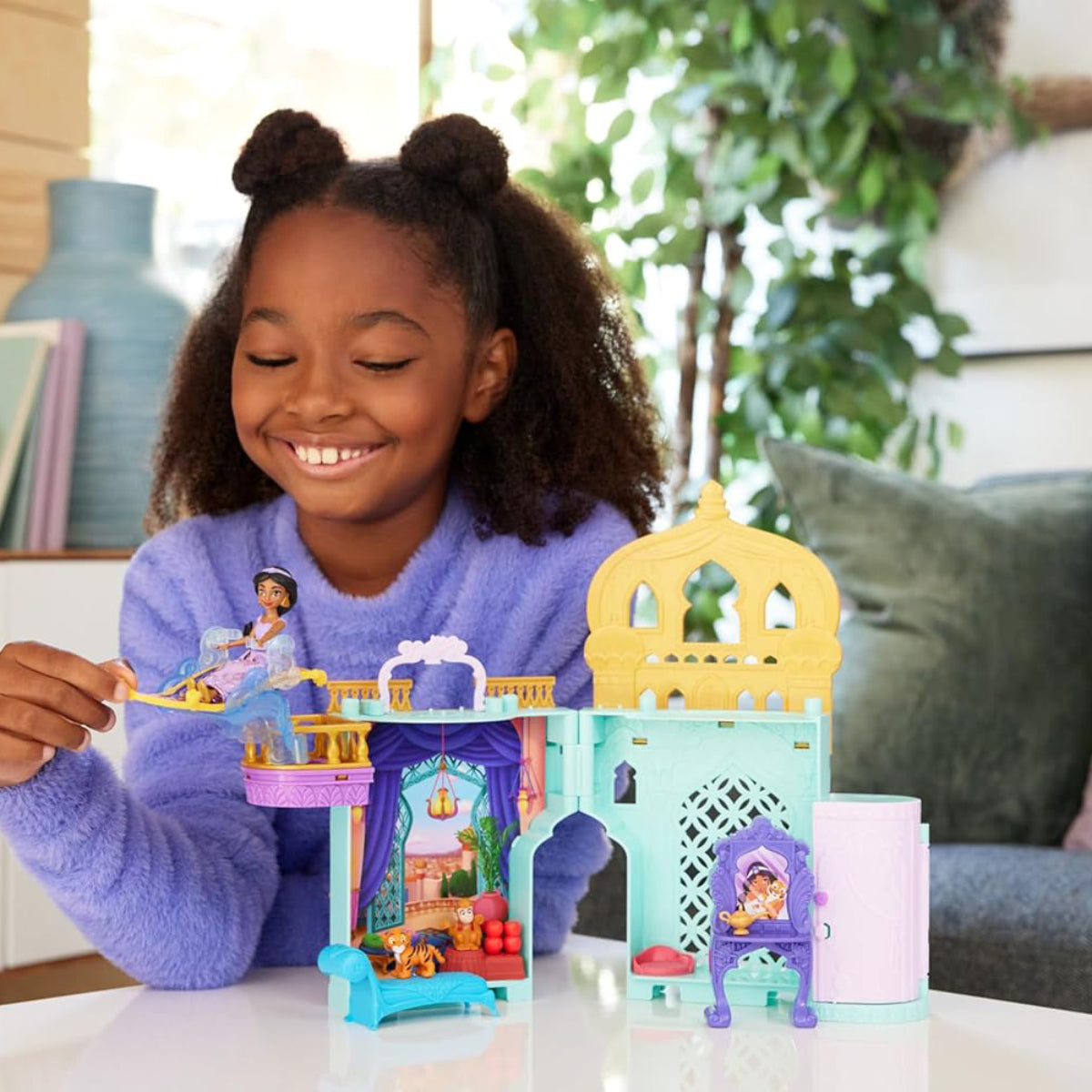 Disney Princess Jasmine Stacking Castle Doll House Playset with Small Doll