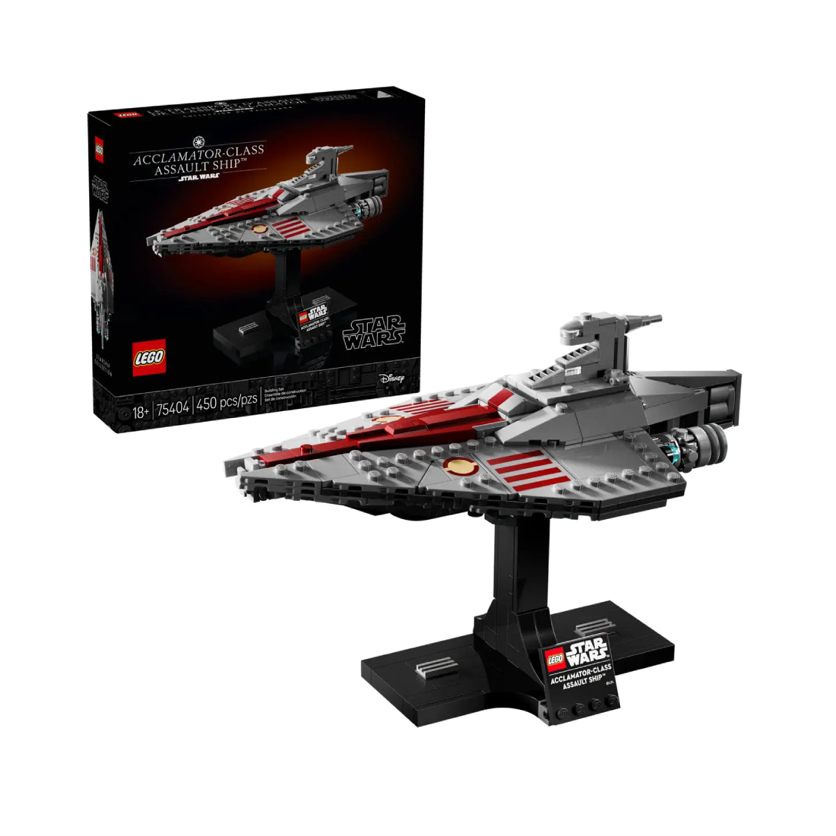 LEGO Star Wars Acclamator-Class Assault Ship Buildable Spaceship Toy Set (450-Pieces)