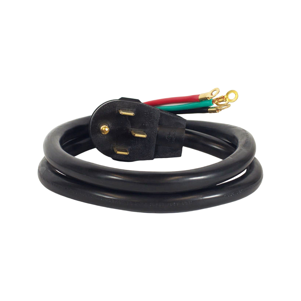 NDA 4-Wire 4' Range Cord with Closed Eyelet (220V) - Black