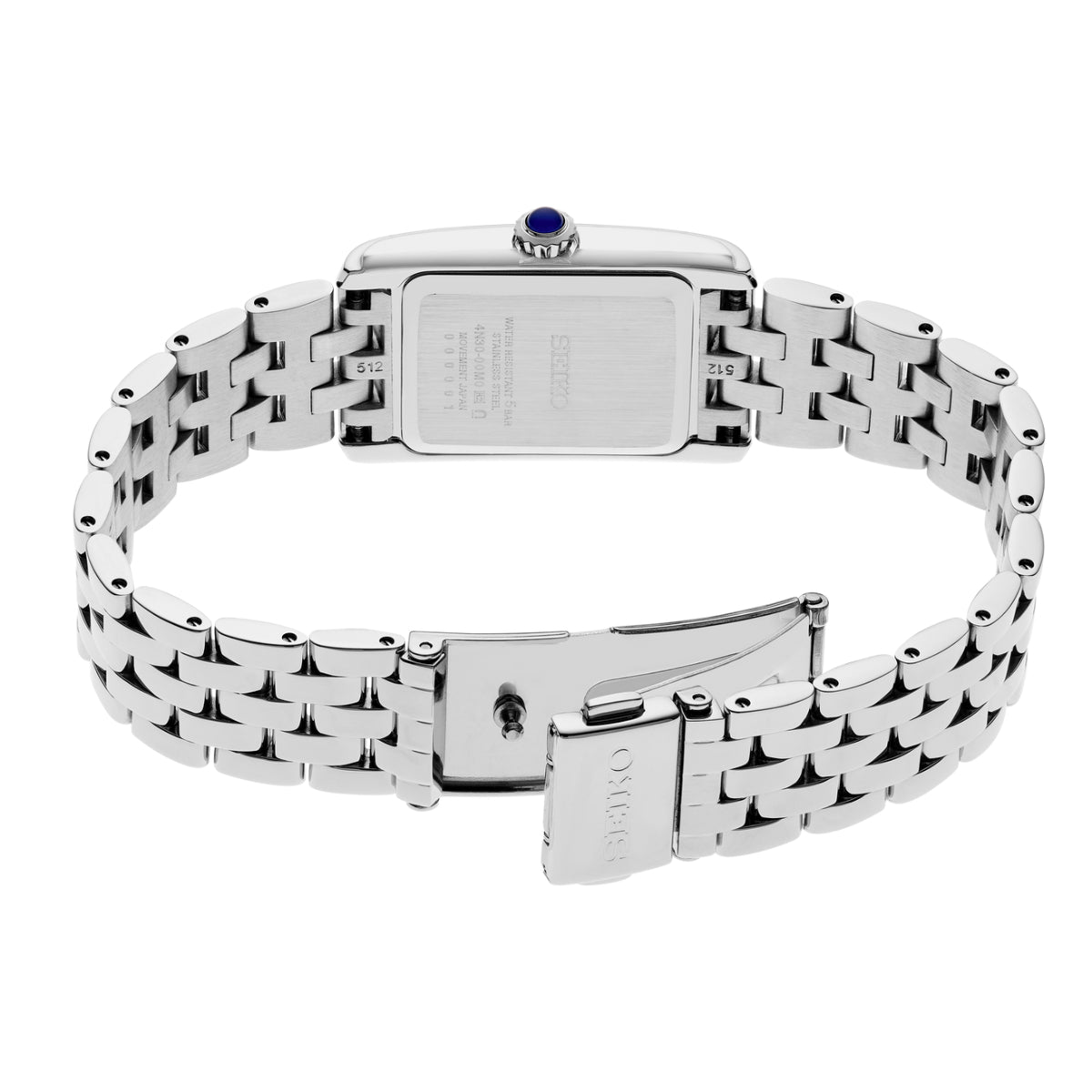 Seiko Essentials Women's 22.2mm Silver-Tone Bracelet Watch - Blue Dial