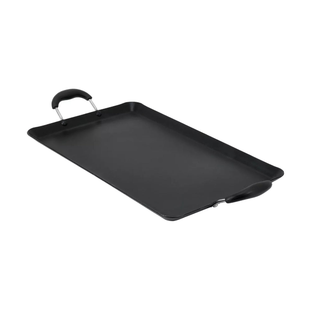 Oster 141075.01 Clairborne Nonstick Double Burner Rectangular Griddle Pan - Gray