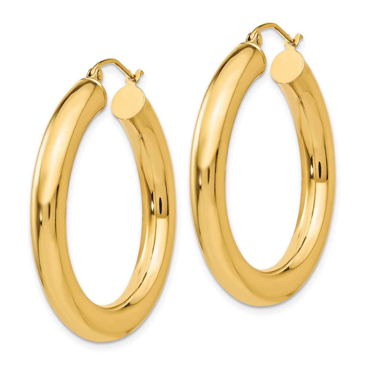 14K Leslie's 5mm Polished Hoop Earrings in 14k Yellow Gold