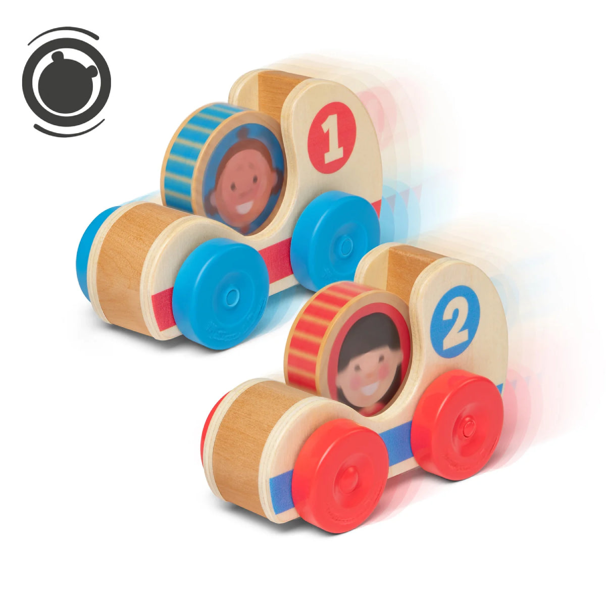 Melissa and Doug GO Tots Wooden Race Cars (4 Pieces)