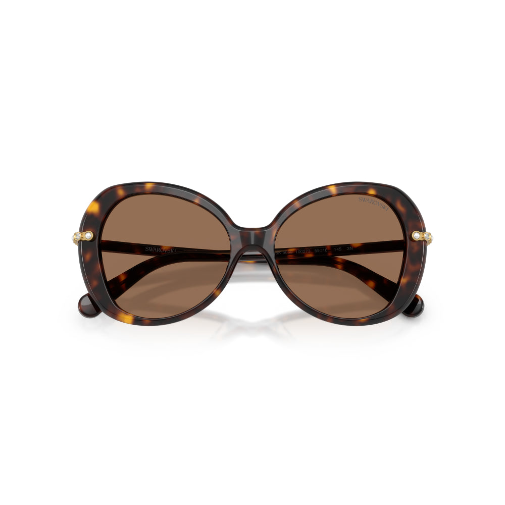 Swarovski SK6059 Women's Butterfly Solid Color Sunglasses