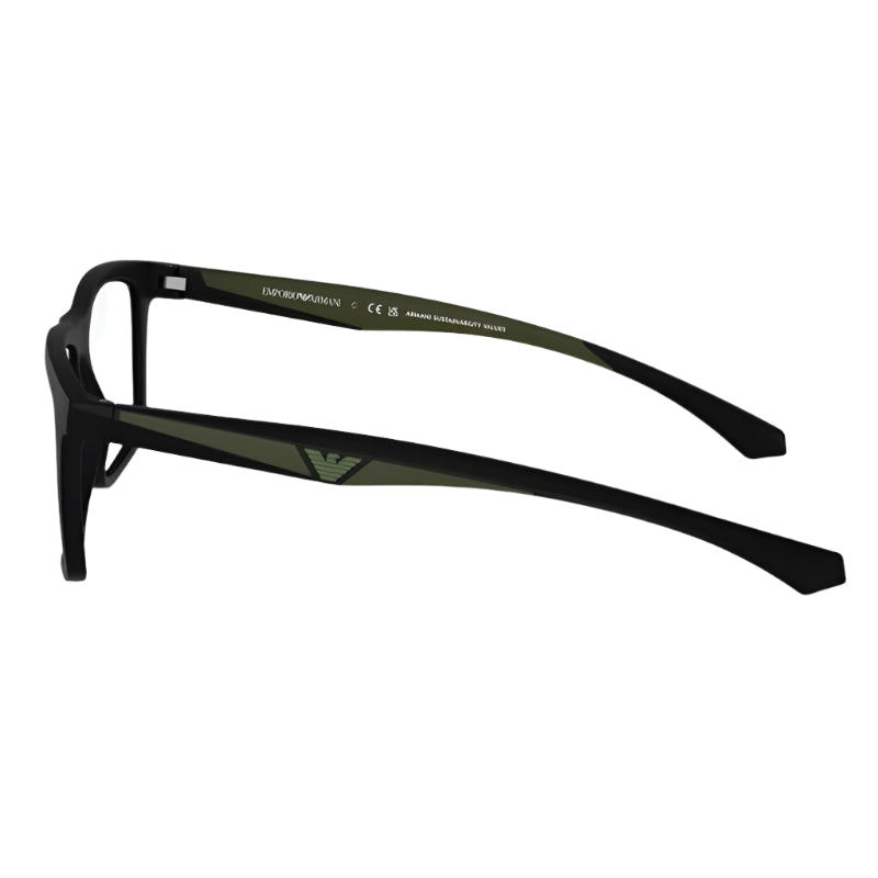 Emporio Armani EA4235U50011 Men's Square Eyeglasses with Magnetic Clip on Sunglasses