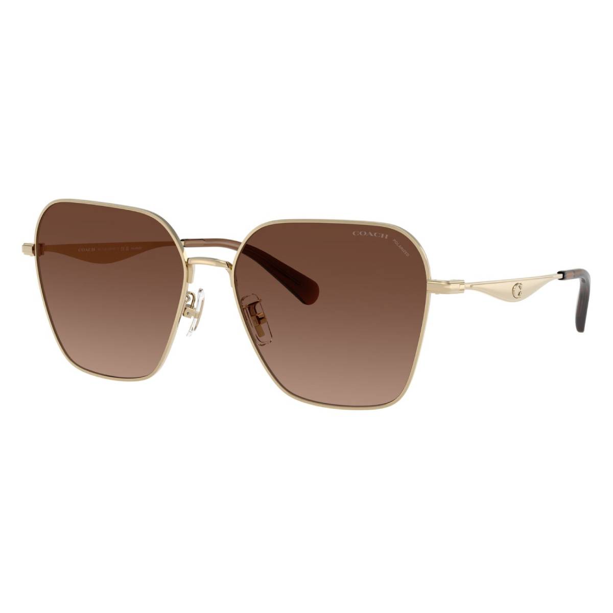 New Coach geometry sunglasses w/ gradient lens. Coach Gradient Brown Geometric Ladies Sunglasses HC8421U  main image 3