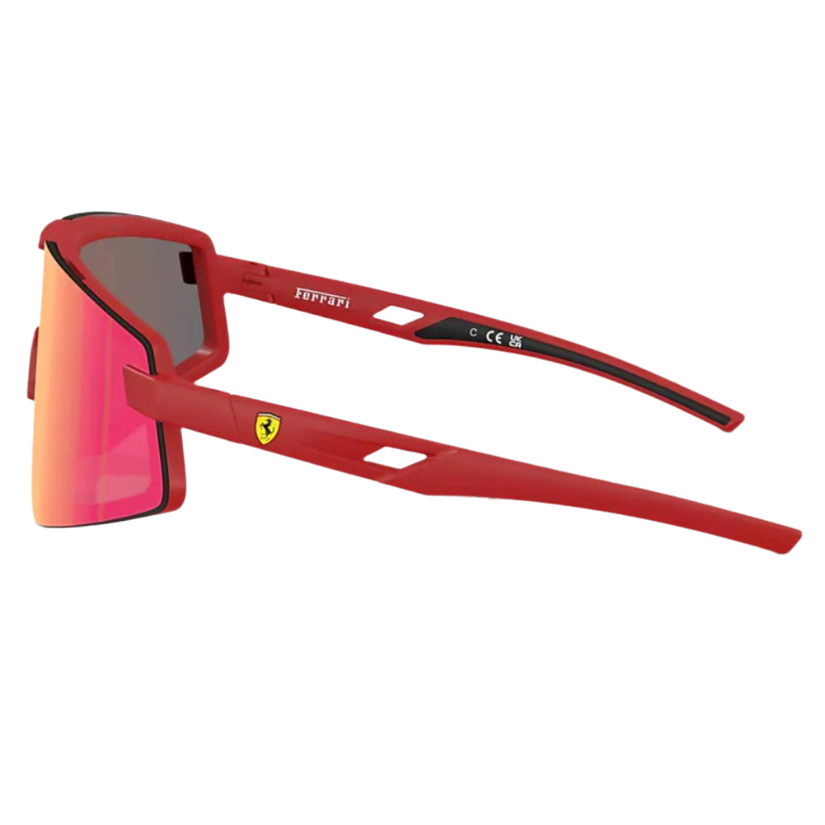 Scuderia Ferrari FZ6009U5146 Men's Shield Mirrored Sunglasses