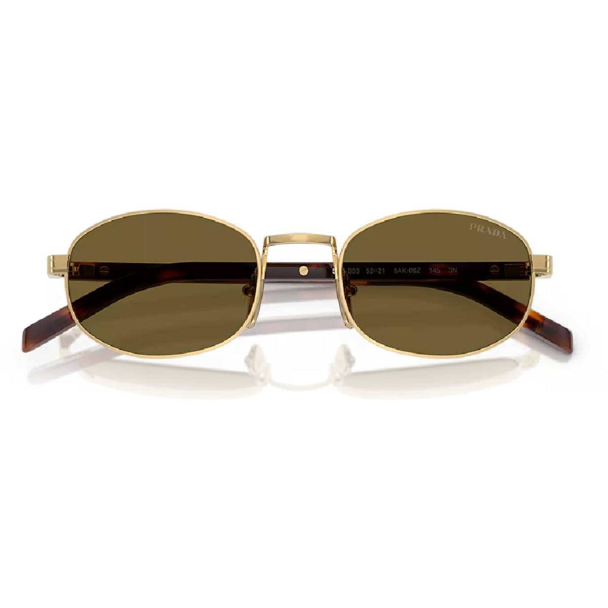 Prada PR B53S Women's Oval Solid Color Sunglasses