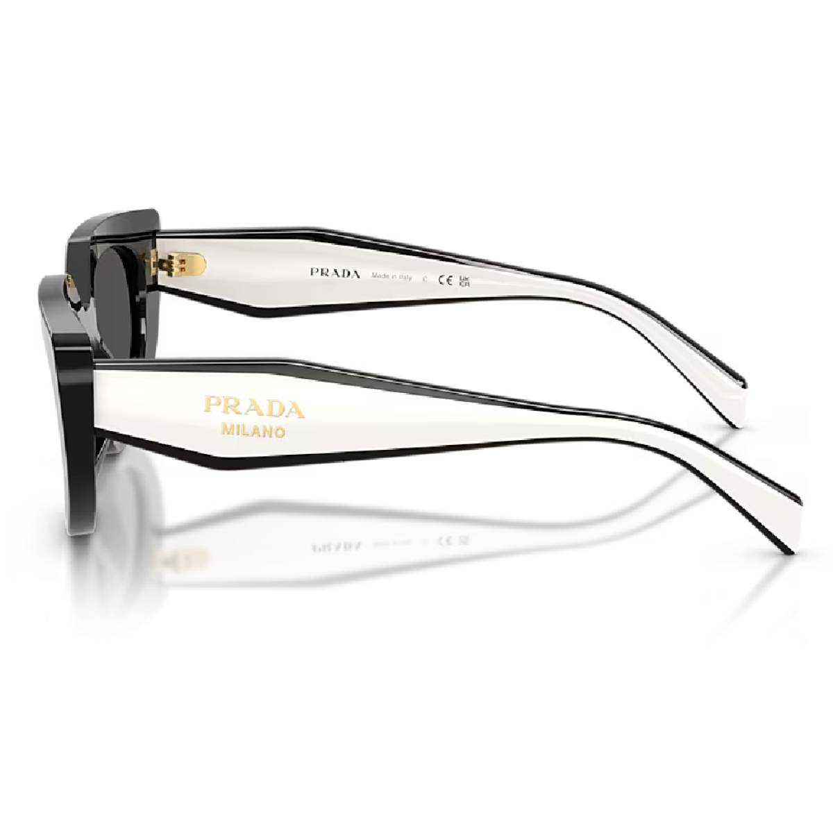 Prada PR D02S Women's Oval Solid Color Sunglasses