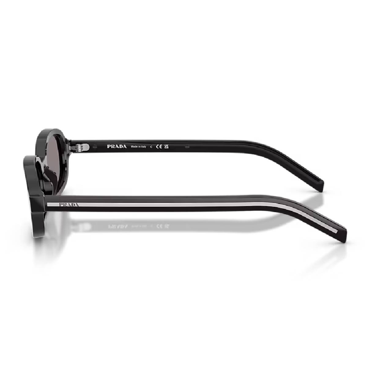 Prada PR D06S Women's Oval Solid Color Sunglasses