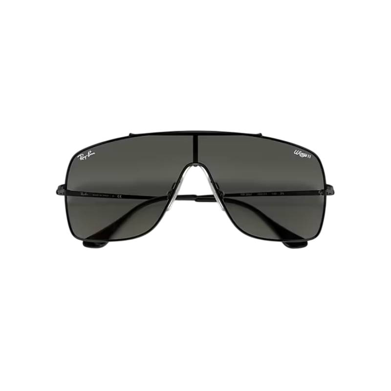 Ray-Ban Wings II 0RB369711/35 Unisex Square Gradient Sunglass - Black/Gray