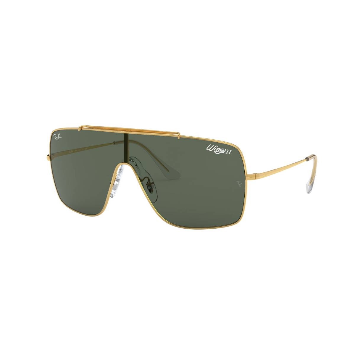 Ray-Ban Wings II 0RB3697/35 Unisex Square Solid Color Sunglasses