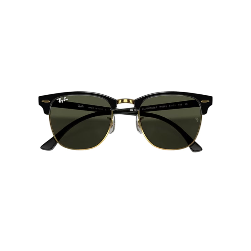 Ray-Ban RB3016 Clubmaster Classic Unisex Square Solid Color Sunglasses