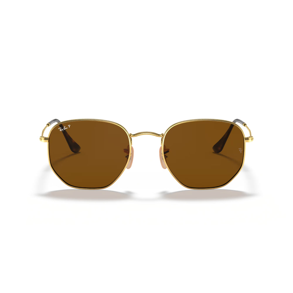 Ray-Ban RB3548N Hexagonal Flat Lenses Men's Geometric Solid Color Sunglasses