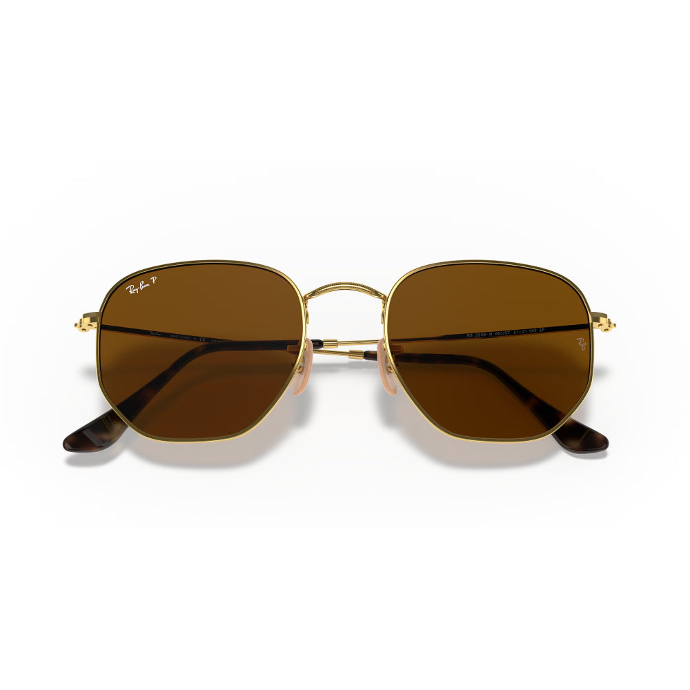 Ray-Ban RB3548N Hexagonal Flat Lenses Men's Geometric Solid Color Sunglasses