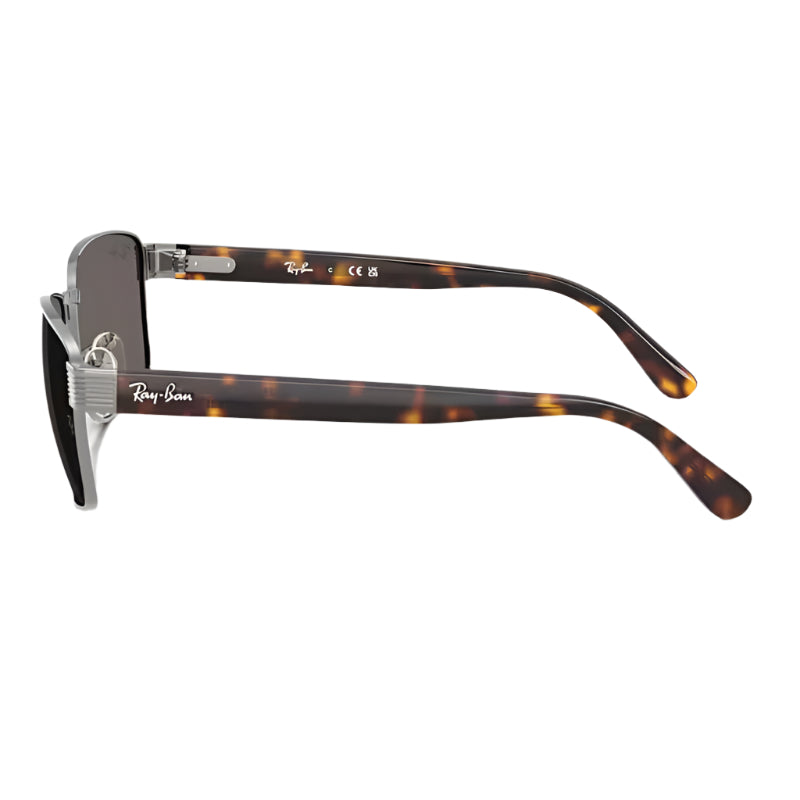 Ray-Ban RB3750004B1 Unisex Square Solid Color Sunglasses