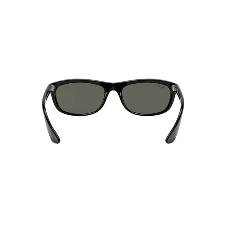 Ray-Ban Balorama RB4089/60158 Unisex Rectangle Solid Color Sunglass - Black/Green