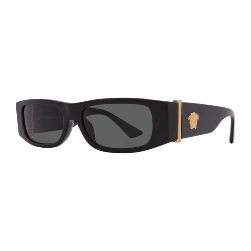 Versace VE227254938 Men's Rectangle Solid Color Sunglasses