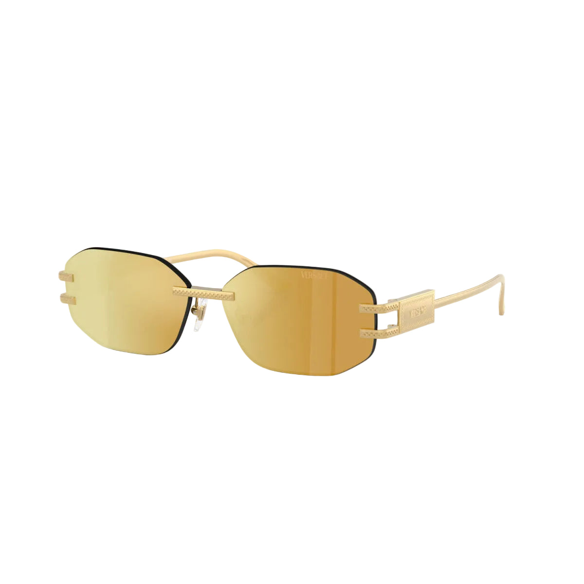 Versace Woman's VE227410027P Hexagonal Mirrored Sunglasses