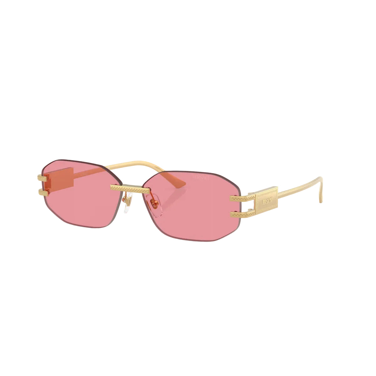 Versace Woman's VE2274100284 Geometric Solid Color Sunglasses