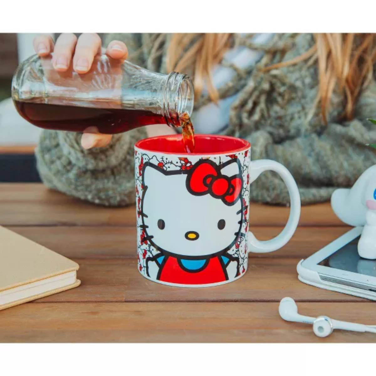 Sanrio Hello Kitty 20 oz Ceramic Allover Faces Mug - Multicolor