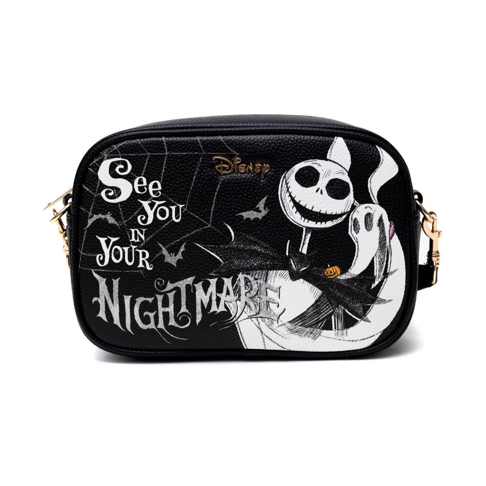 WondaPop Designer Series 6.25" Disney See You Before Christmas see you Crossbody Purse - Black