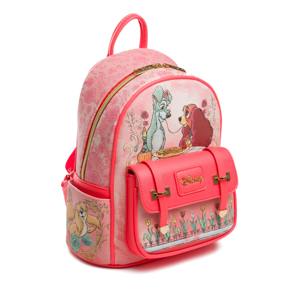 Wondapop Disney 11" Lady and the Tramp Mini Backpack - Pink