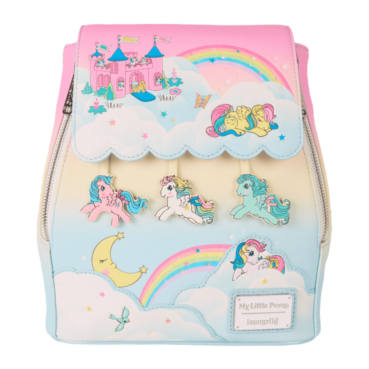 Loungefly My Little Pony Equestria Drawstring Mini Backpack with Adjustable Strap