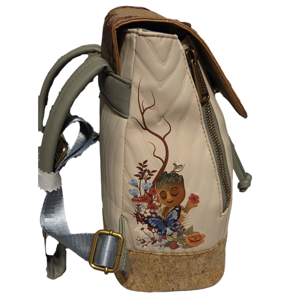 Loungefly Guardians of The Galaxy Groot Cork Floral Butterfly Mini Backpack