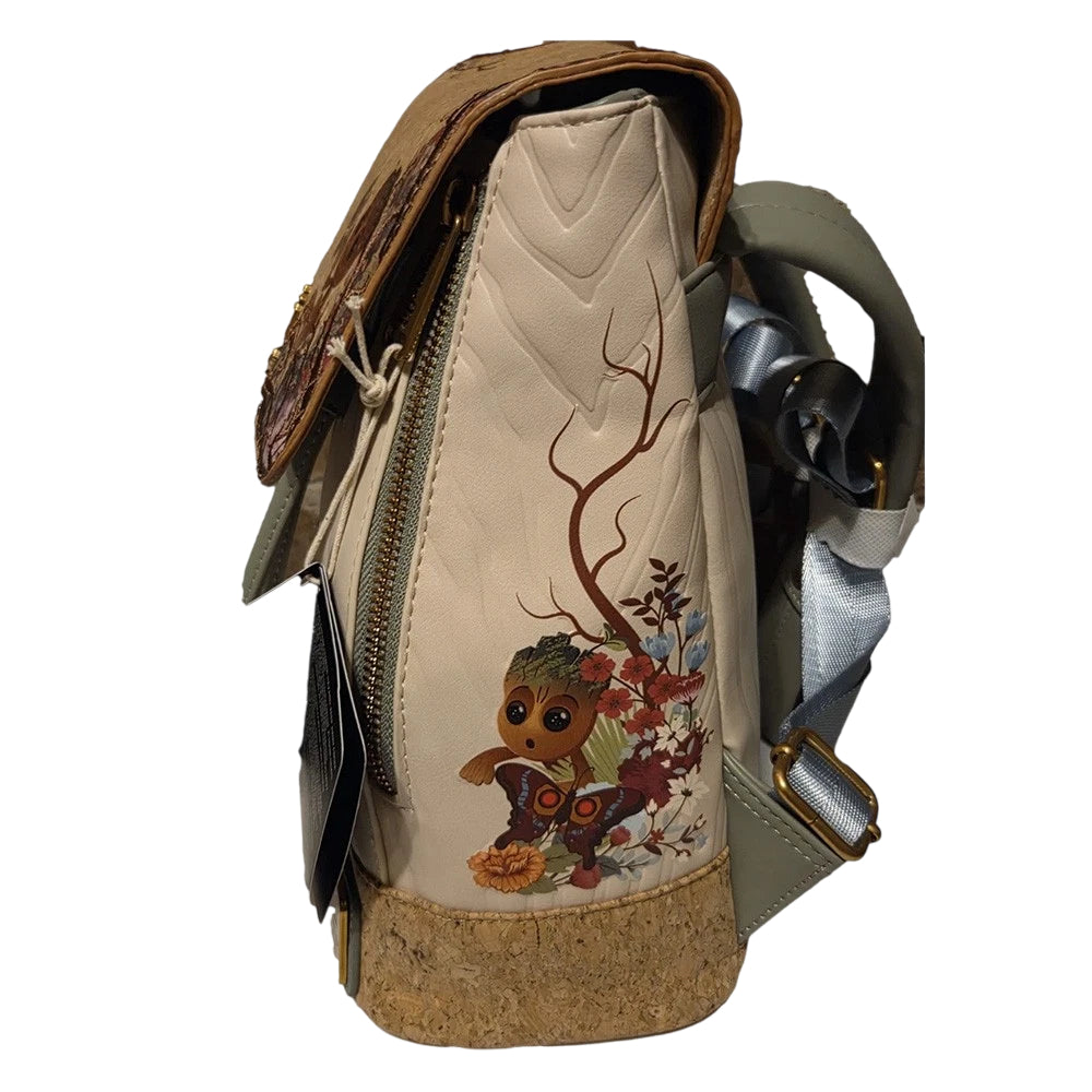 Loungefly Guardians of The Galaxy Groot Cork Floral Butterfly Mini Backpack