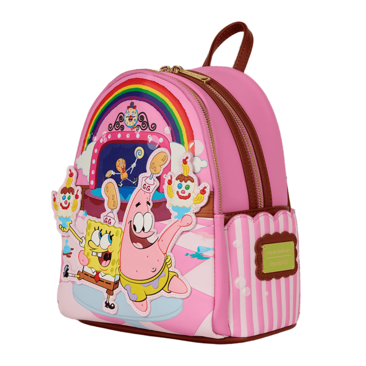 Loungefly SpongeBob Squarepants and Patrick Star Goofy Goober Light Up Mini Backpack with Adjustable Strap