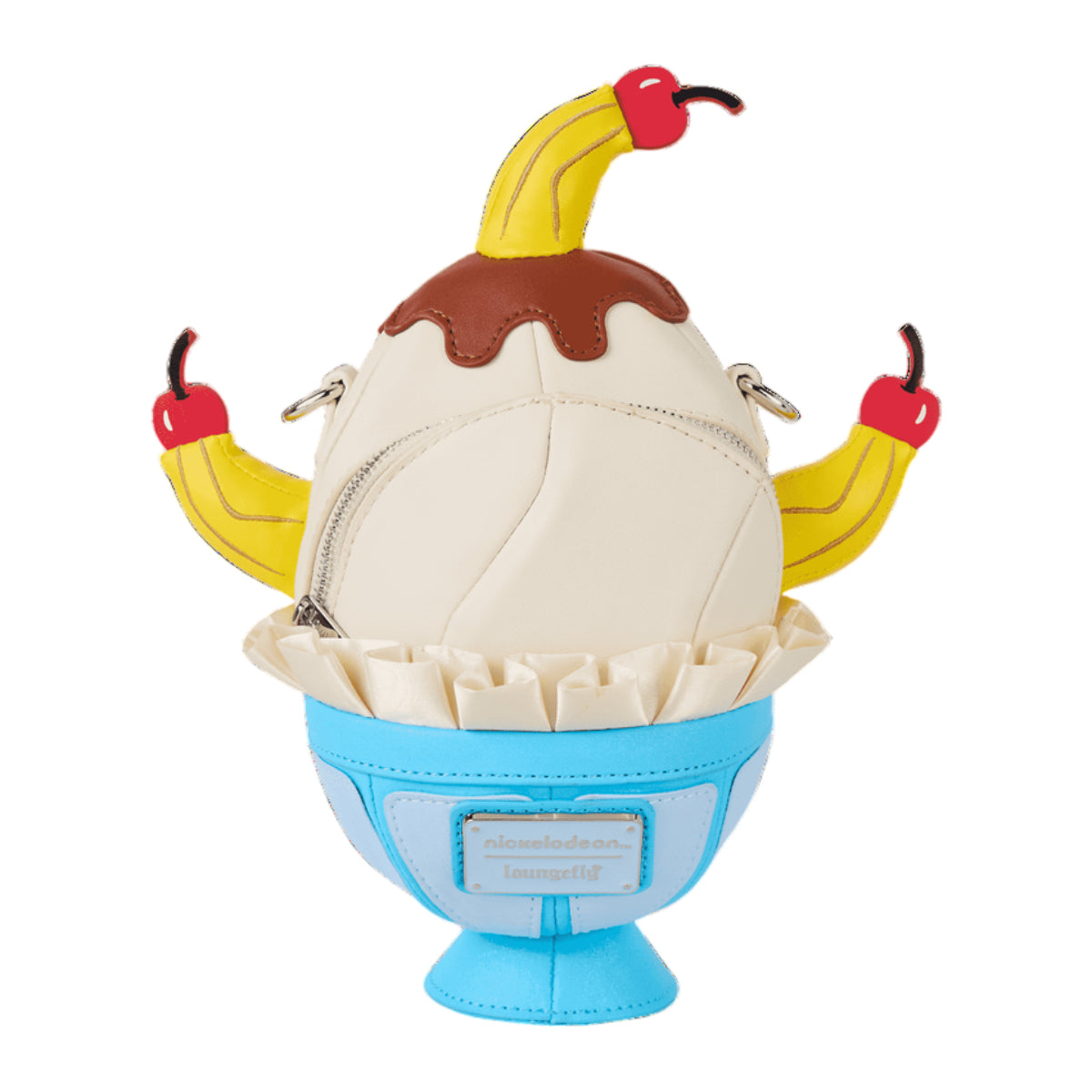 Loungefly SpongeBob Squarepants Goofy Goober Ice Cream Sundae Figural Crossbody Bag with Adjustable Strap