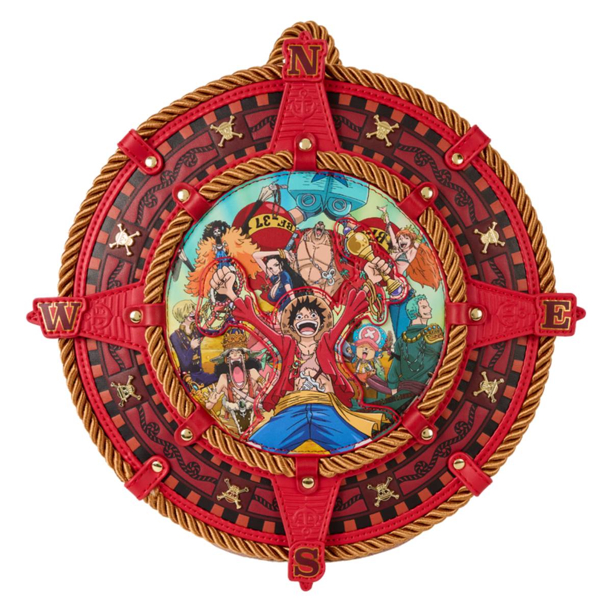 Loungefly One Piece Compass Figural Mini Backpack - Red