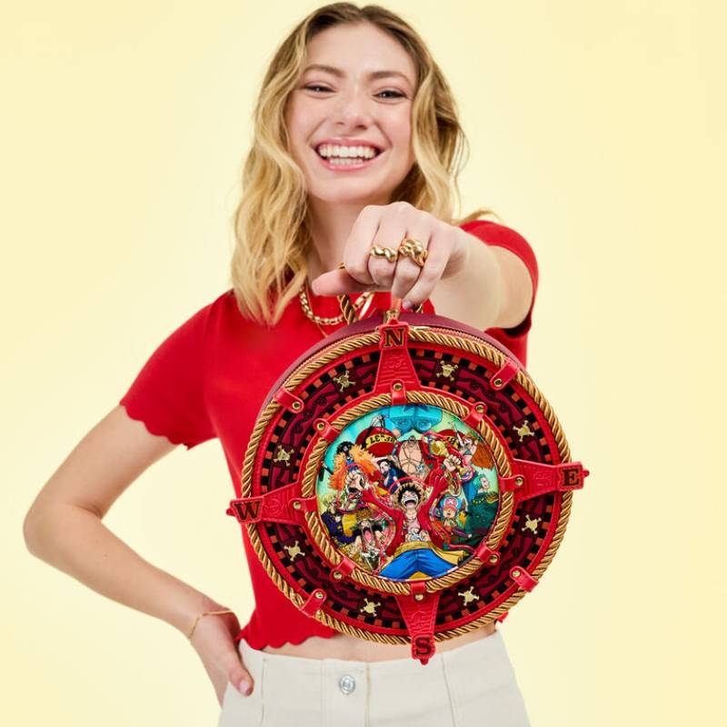 Loungefly One Piece Compass Figural Mini Backpack - Red