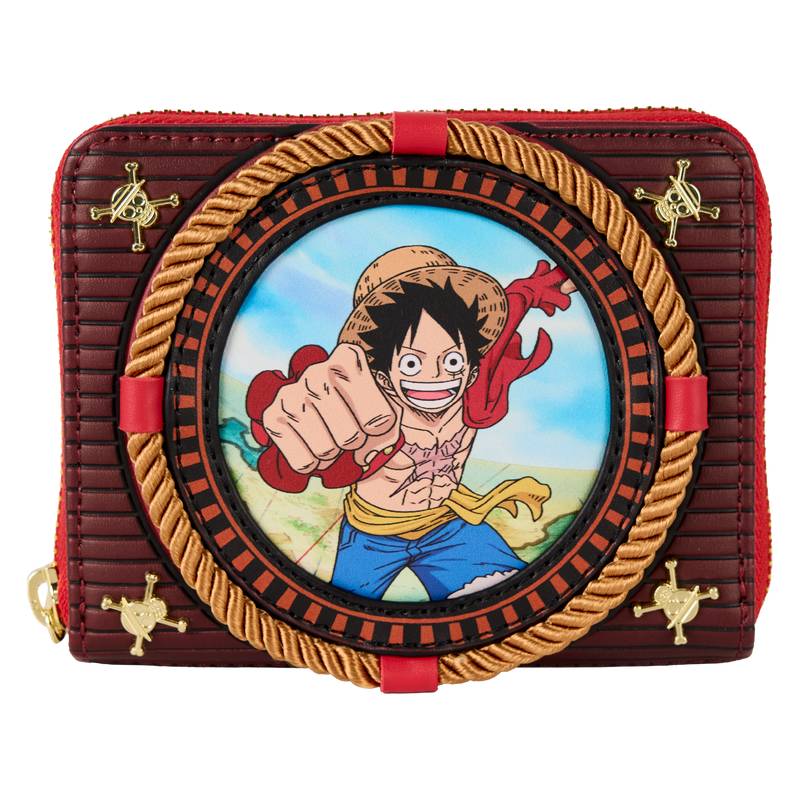 Loungefly One Piece Luffy Zip Around Wallet - Red