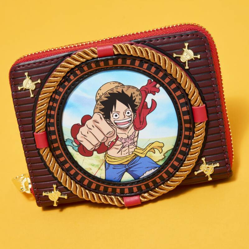Loungefly One Piece Luffy Zip Around Wallet - Red