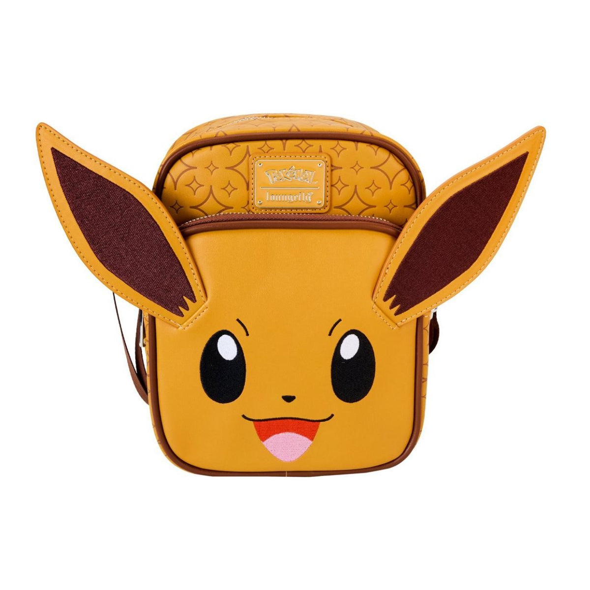 Loungefly Pokemon Eevee Cosplay Passport Crossbody Bag with Adjustable Strap - Brown