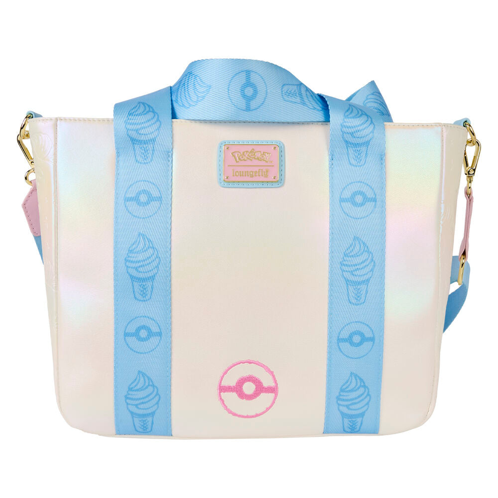 Loungefly Pokémon Iridescent Pikachu Tote Bag with Coin Bag - Beige/Blue