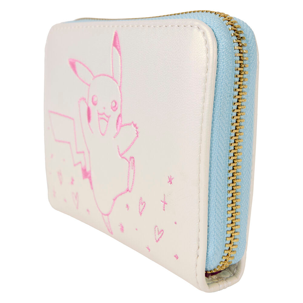 Loungefly Pokémon Iridescent Pikachu Zip Around Wallet - Beige