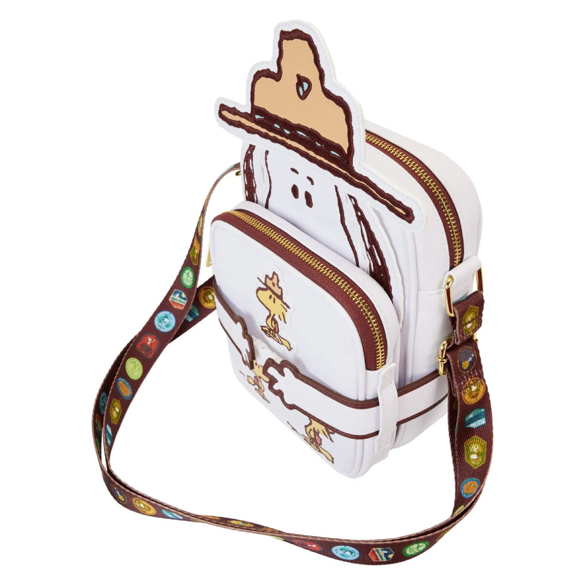 Loungefly Peanuts Snoopy Beagle Scouts Crossbody Bag - White