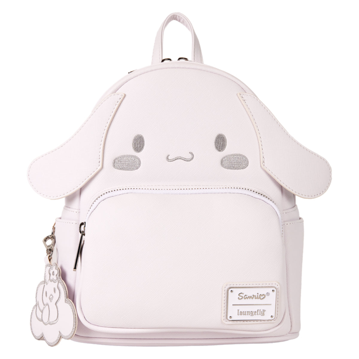 Loungefly Sanrio Pompompurin Monochrome Cosplay Mini Backpack with Adjustable Strap - White