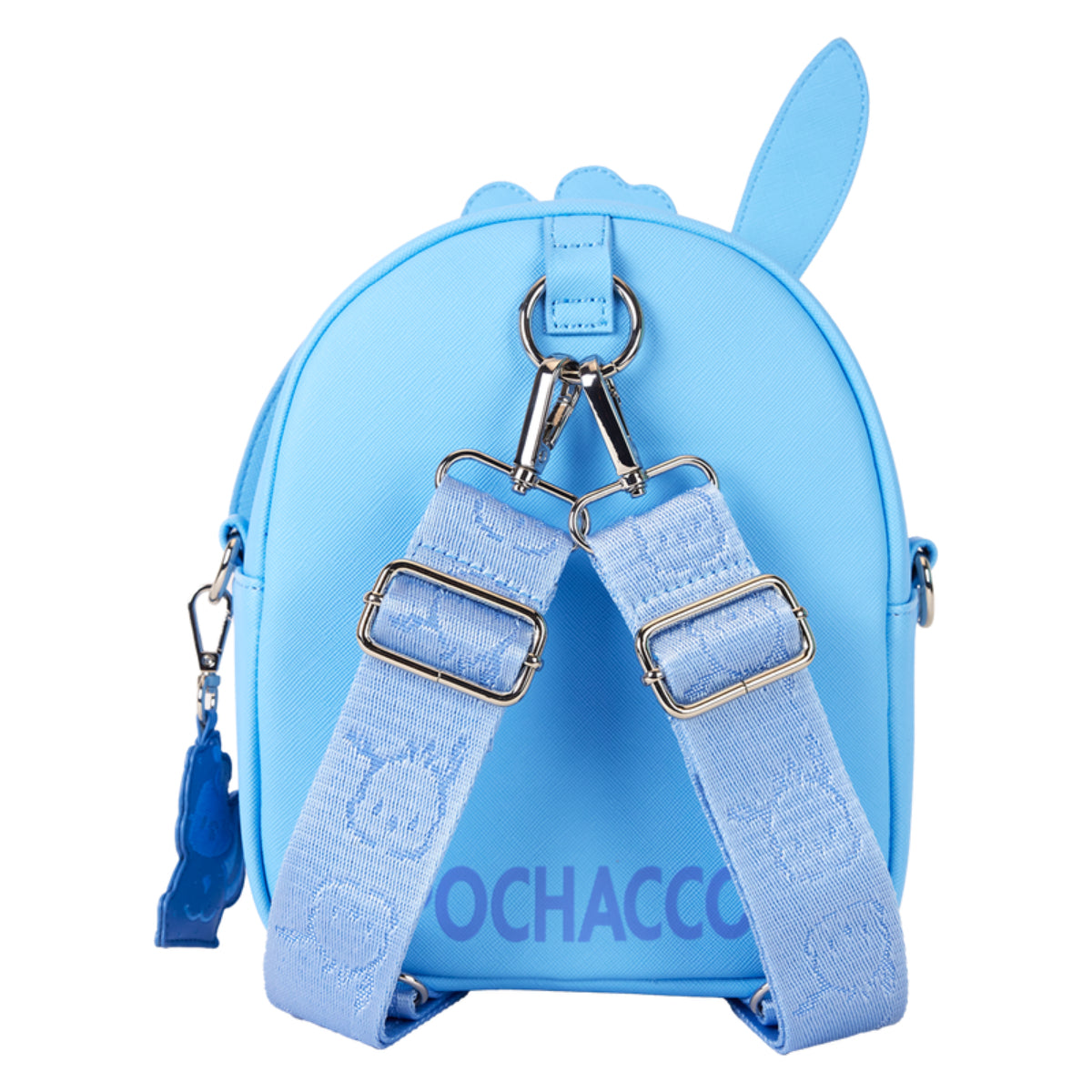 Loungefly Sanrio Pochacco Monochrome Convertible Mini Backpack with Adjustable Strap- Blue