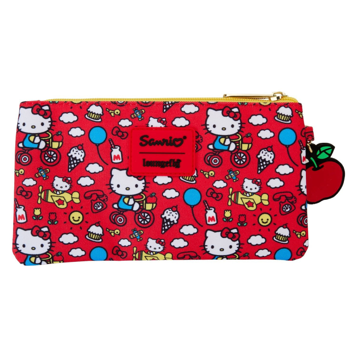Loungefly Sanrio Hello Kitty 50th Anniversary Classic All-Over-Print Wristlet Wallet - Red